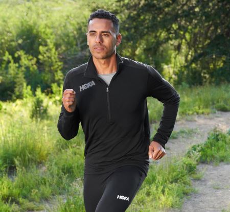 Hoka One One 1/2 Zip Midlayer - Top Homem Pretas | PT-yXy8kjX